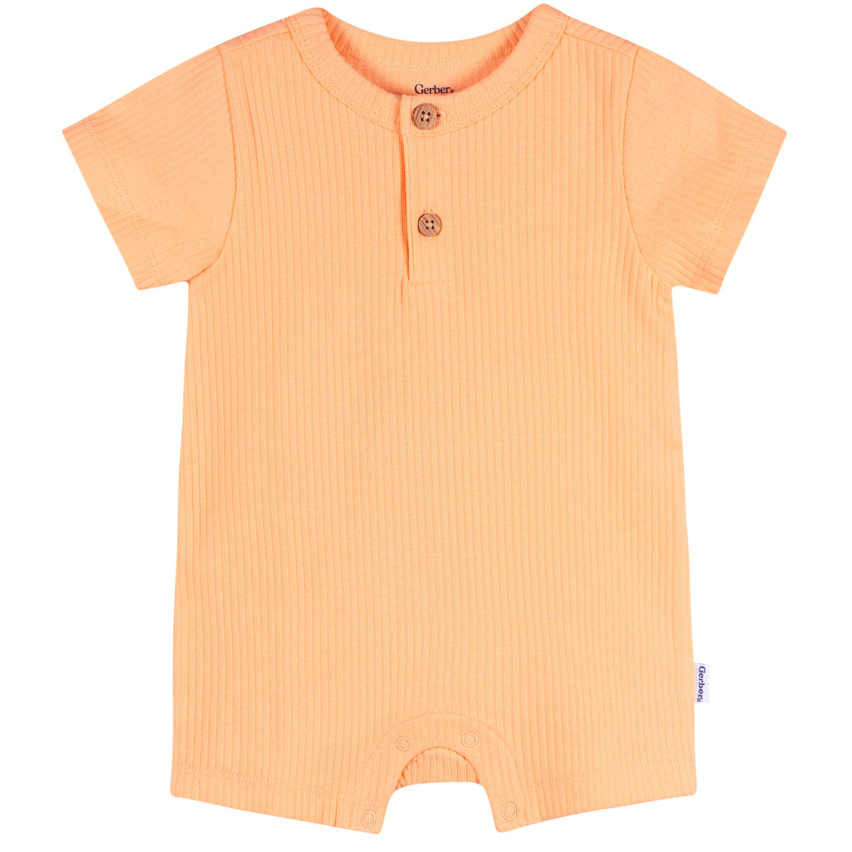 Baby Neutral Peach Short Sleeve Romper