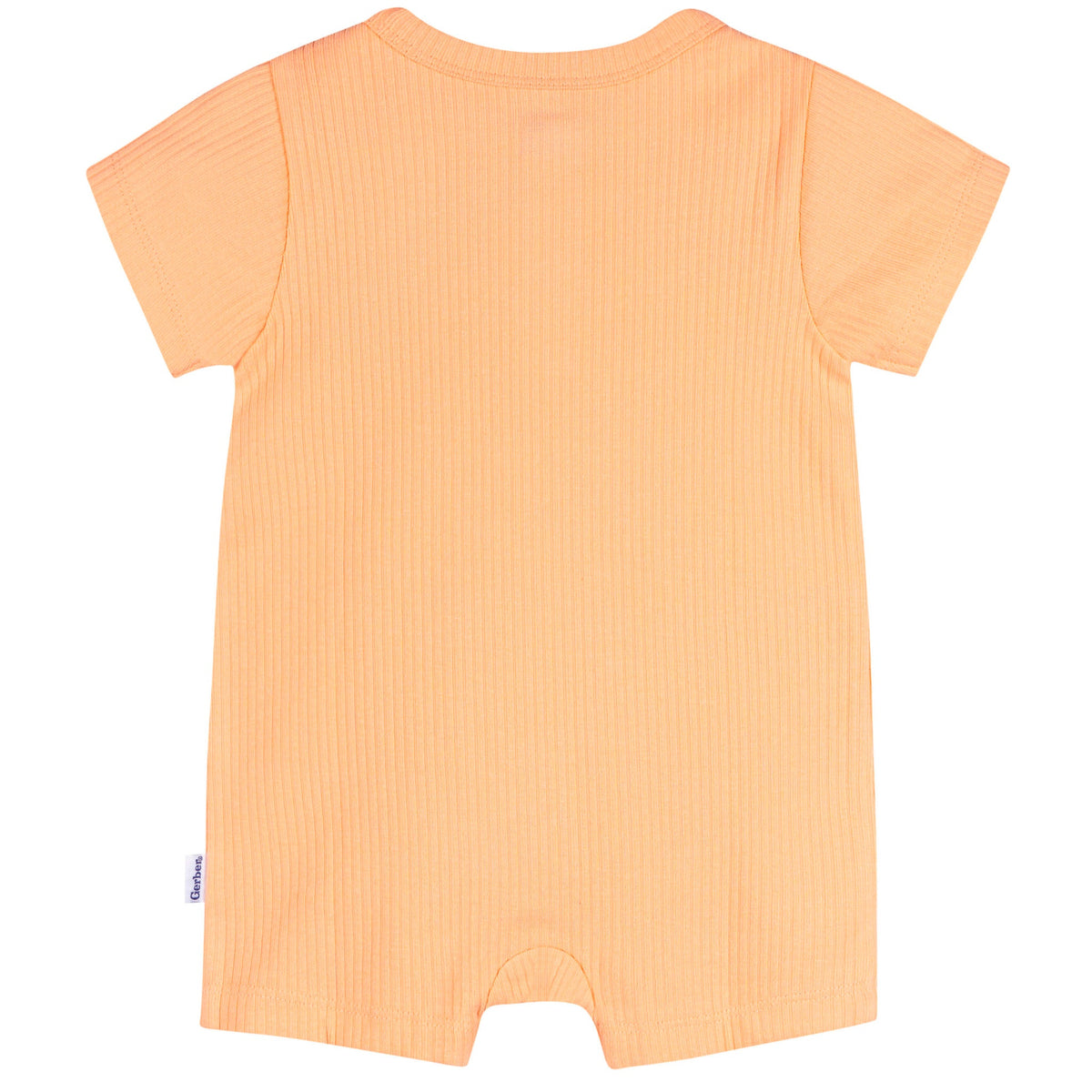 Baby Neutral Peach Short Sleeve Romper, view 2