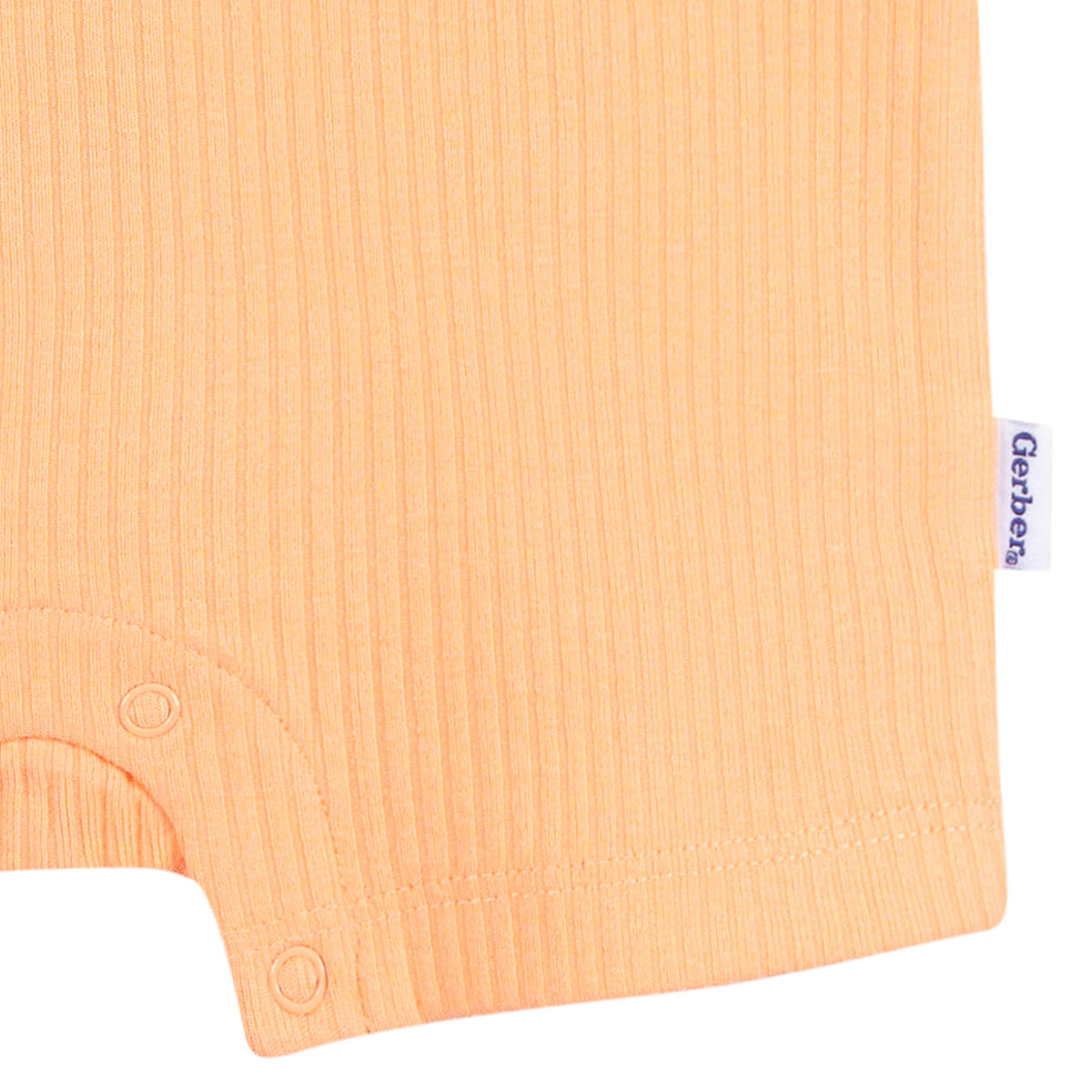 Baby Neutral Peach Short Sleeve Romper, view 4