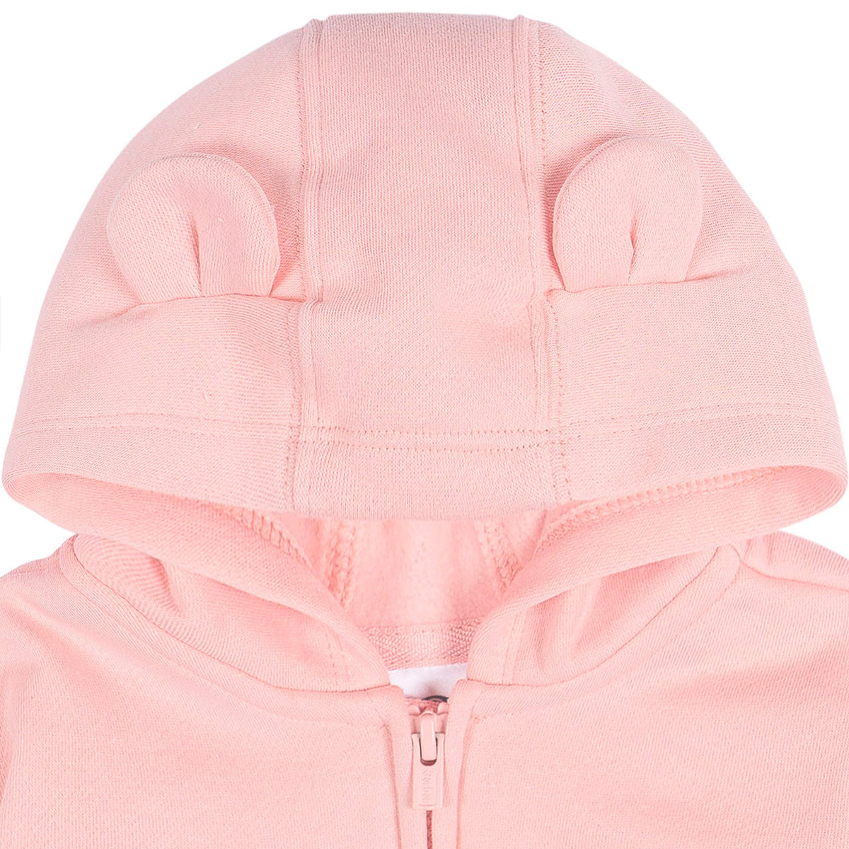 Baby Neutral Pink Zip Front Sweatshirt-Gerber Childrenswear Wholesale