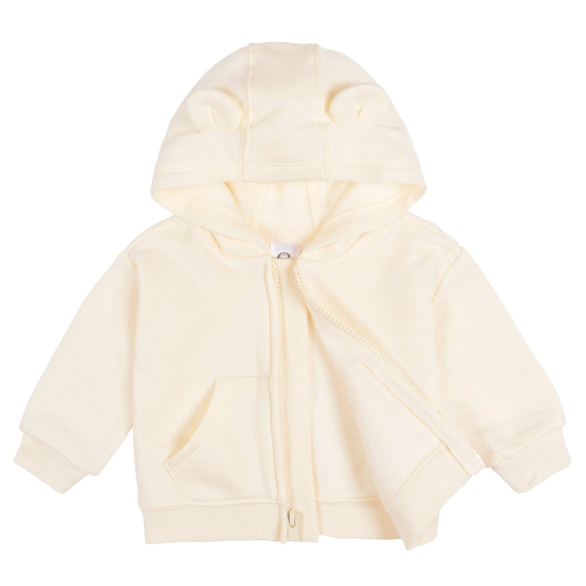 Baby Neutral Artic Wolf Zip Front Sweatshirt-Gerber Childrenswear Wholesale