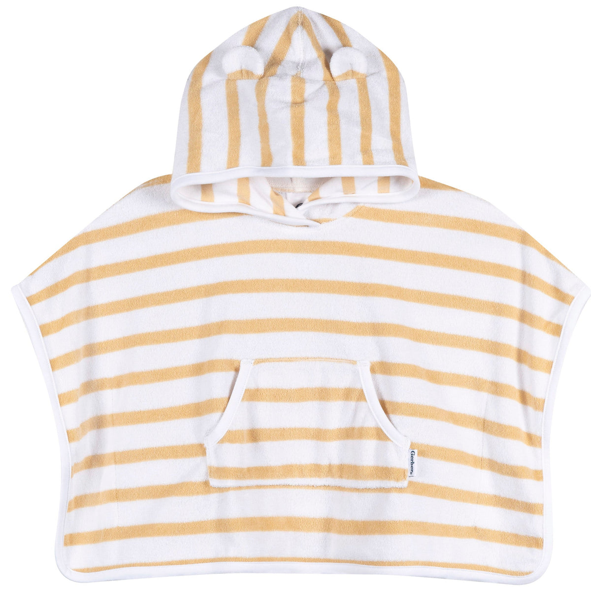 Baby Neutral Tan Stripe Swim Coverup, view 2