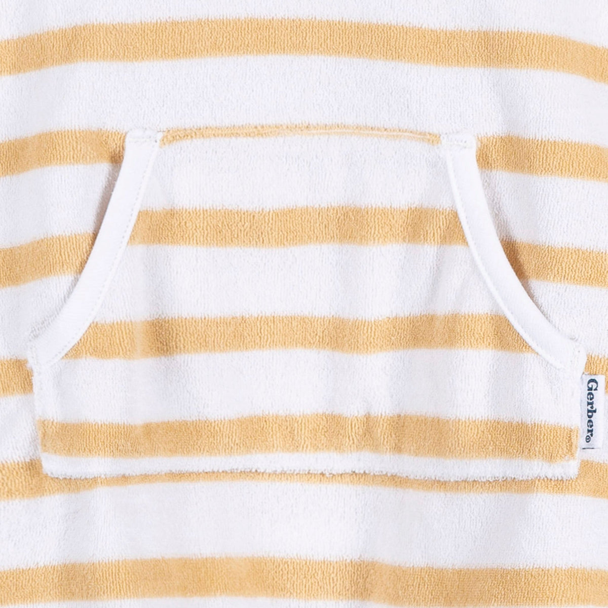 Baby Neutral Tan Stripe Swim Coverup, view 5