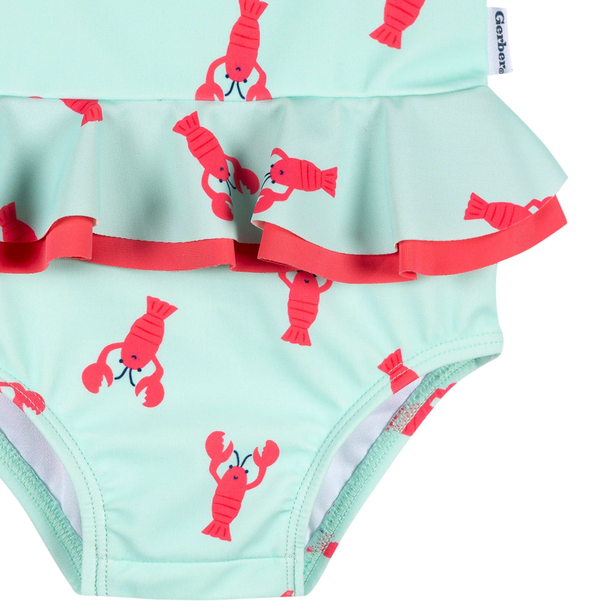 Baby & Toddler Girls Lobsters Swimsuit, view 3