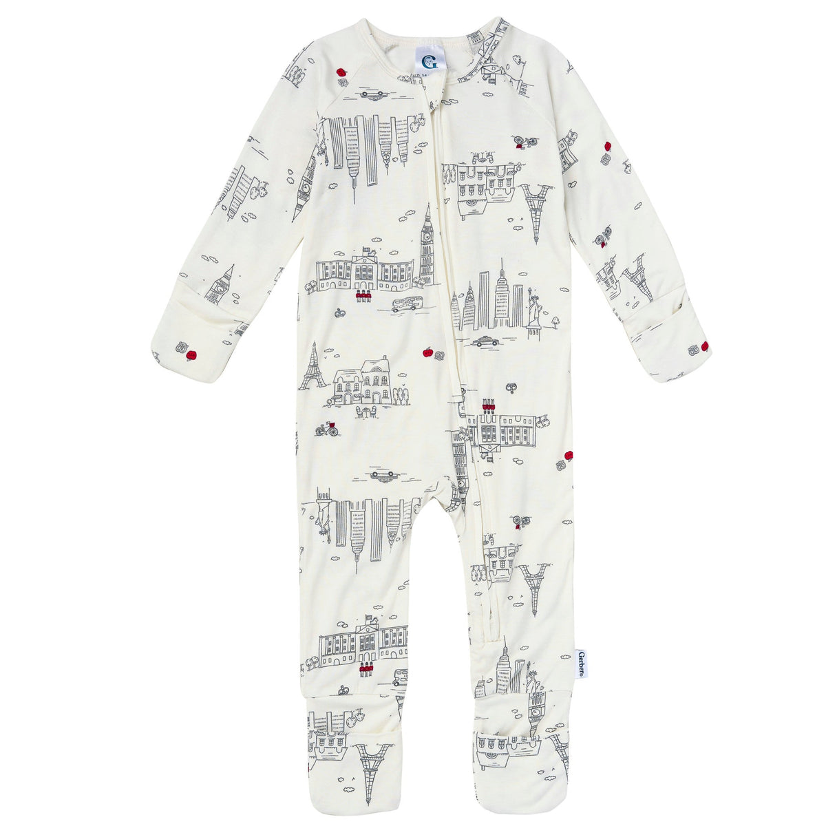 Baby & Toddler Neutral Ivory City Snug Fit Footless Pajamas-Gerber Childrenswear Wholesale
