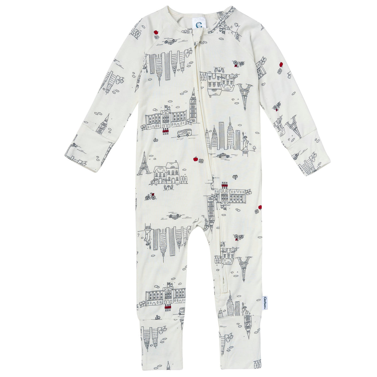 Baby & Toddler Neutral Ivory City Snug Fit Footless Pajamas-Gerber Childrenswear Wholesale