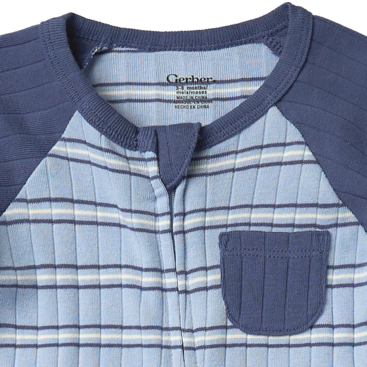 Baby Boys Blue Romper-Gerber Childrenswear Wholesale