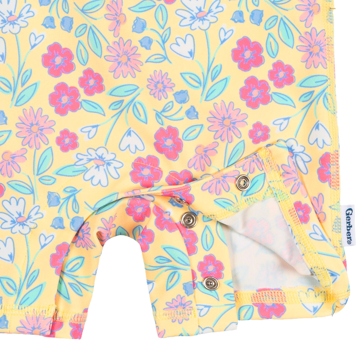 Baby Girls Floral Long Sleeve Rashguard, view 5