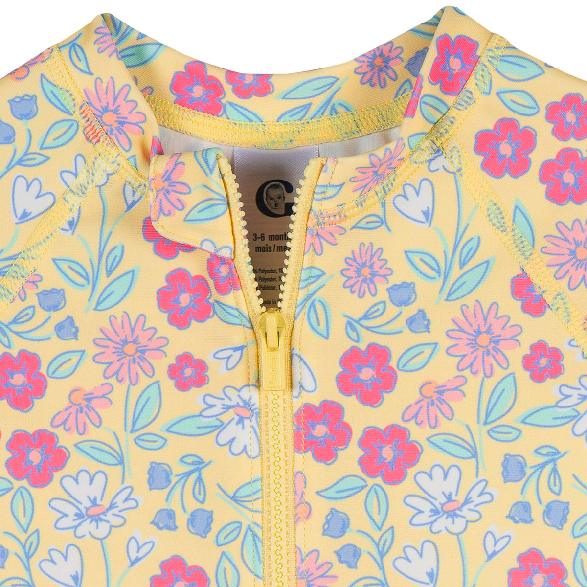 Baby Girls Floral Long Sleeve Rashguard, view 3