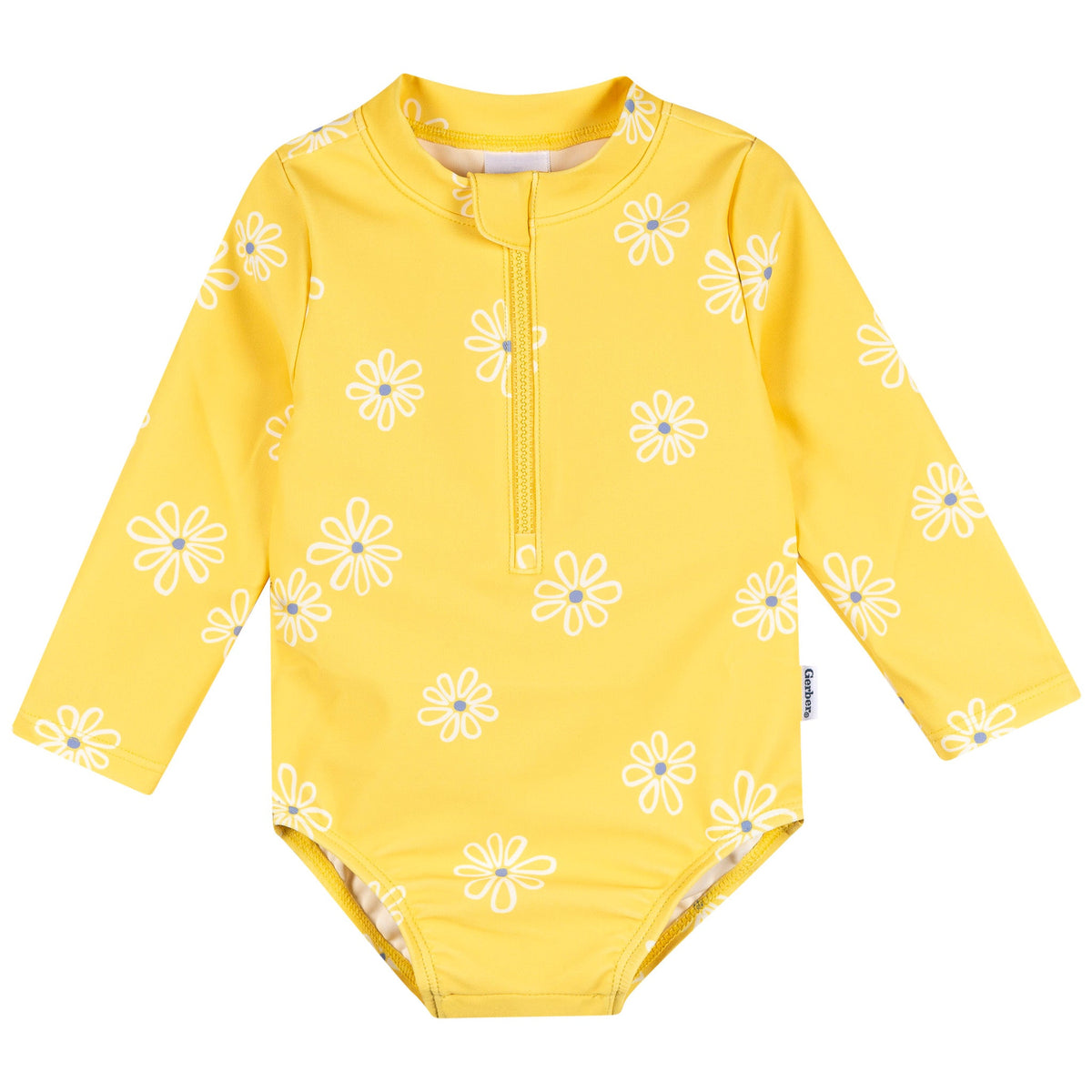 Baby Girls Yellow Daisies Rashguard Suit