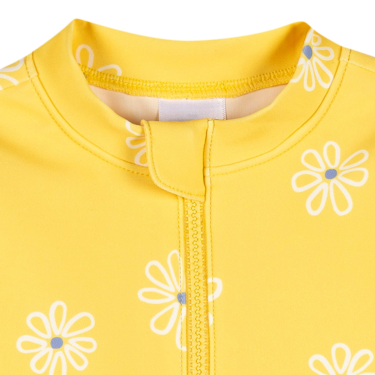 Baby Girls Yellow Daisies Rashguard Suit, view 3