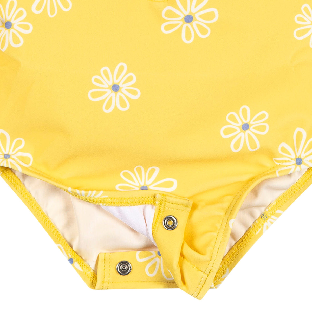 Baby Girls Yellow Daisies Rashguard Suit, view 6