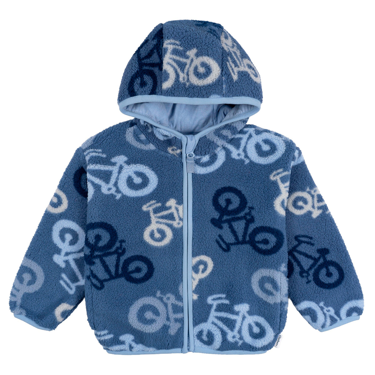 Infant & Toddler Boys Blue Sherpa Jacket-Gerber Childrenswear Wholesale