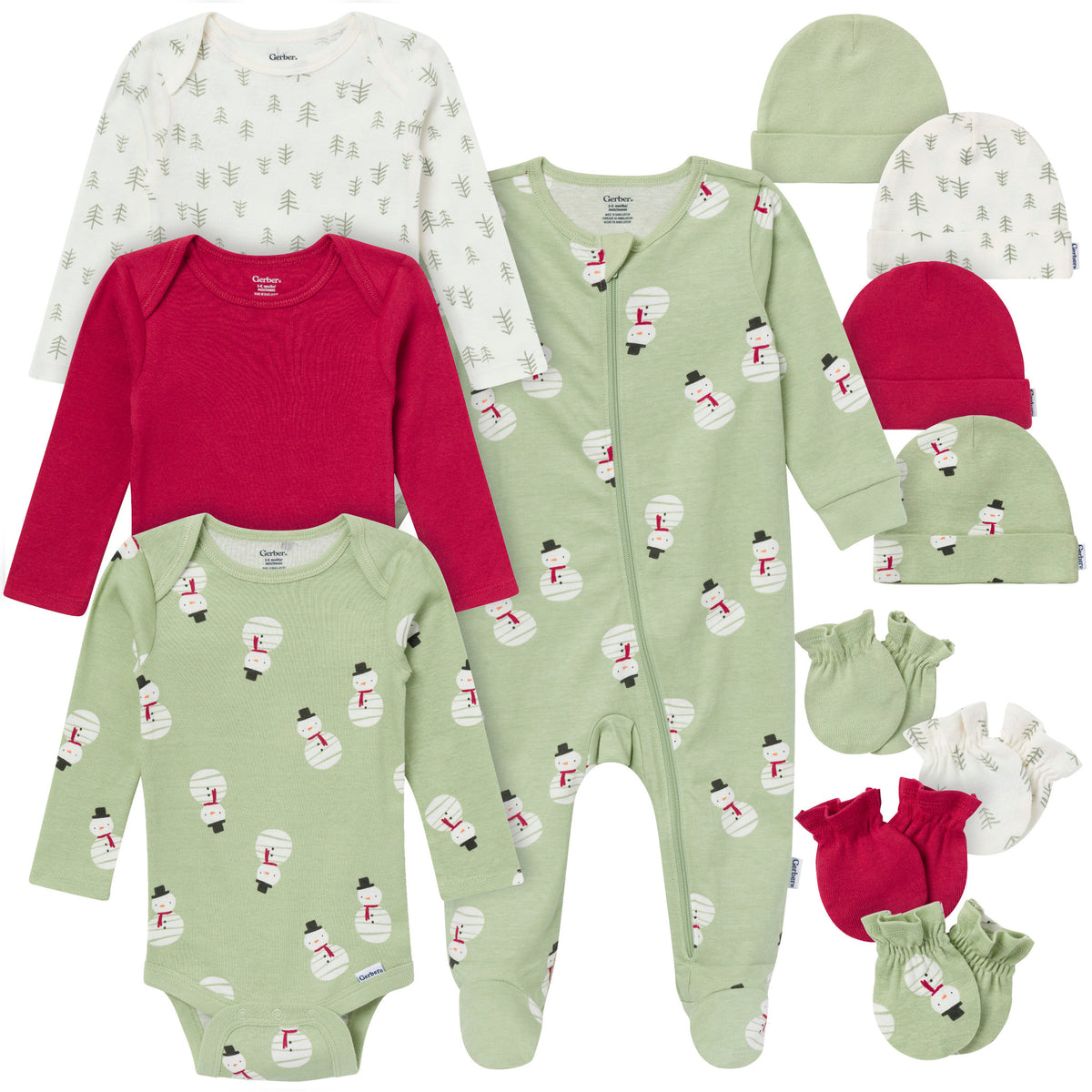 12-Piece Baby Neutral Classic Christmas Layette Set