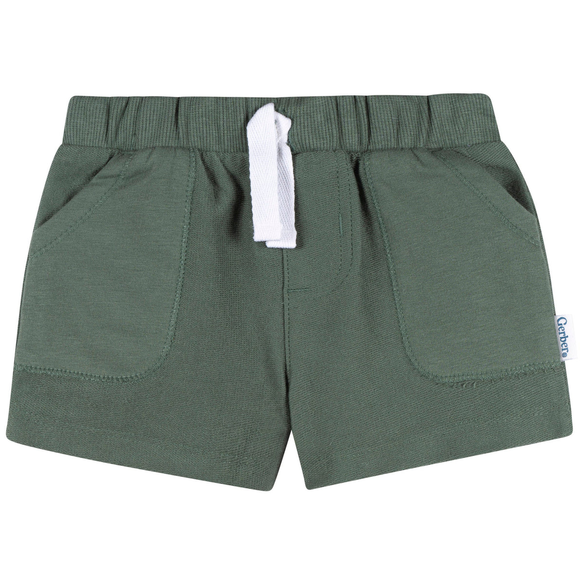 2-Pack Baby & Toddler Boys Green & Tan Knit Shorts-Gerber Childrenswear Wholesale