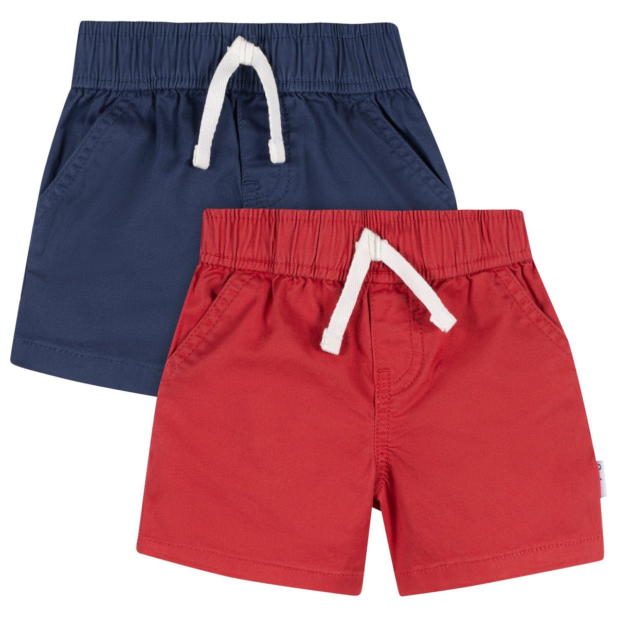 2-Pack Baby & Toddler Boys Blue & Red Shorts-Gerber Childrenswear Wholesale