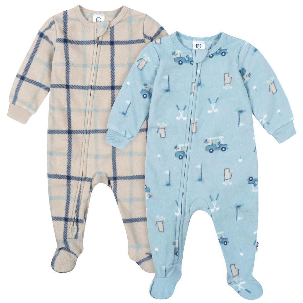 2-Pack Baby & Toddler Boys Golf Footed Fleece Pajamas-Gerber Childrenswear Wholesale