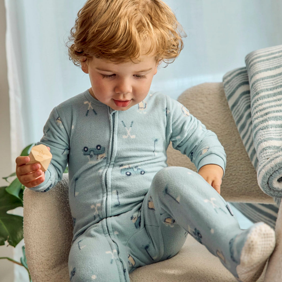 2-Pack Baby & Toddler Boys Golf Footed Fleece Pajamas-Gerber Childrenswear Wholesale