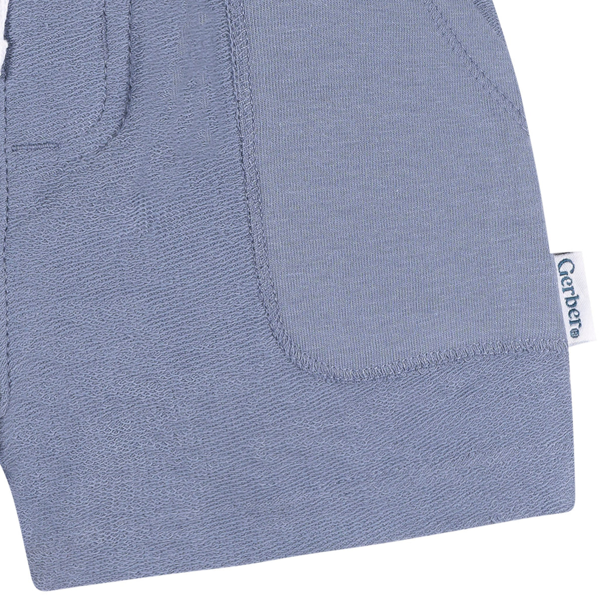 2-Pack Baby & Toddler Boys Blue & Gray Knit Shorts-Gerber Childrenswear Wholesale