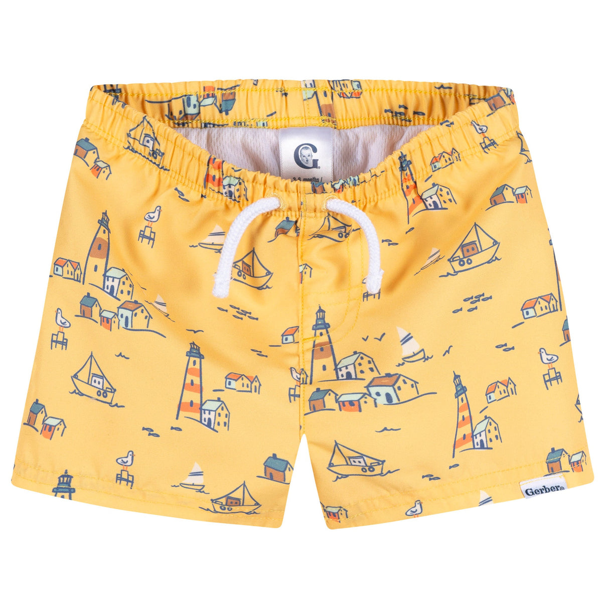 2-Pack Baby & Toddler Boys Lighthouse Swim Trunks, view 7