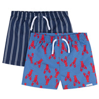 2-Pack Baby & Toddler Boys Lobsters Swim Trunks