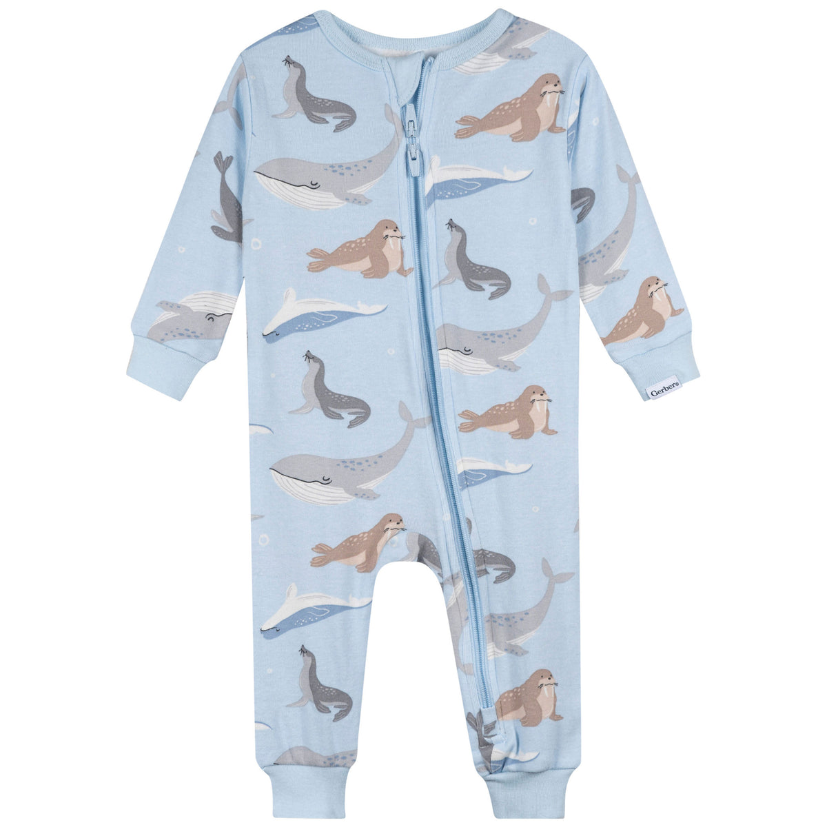 2-Pack Baby & Toddler Boys Ocean Mammals Snug Fit Footless Pajamas
