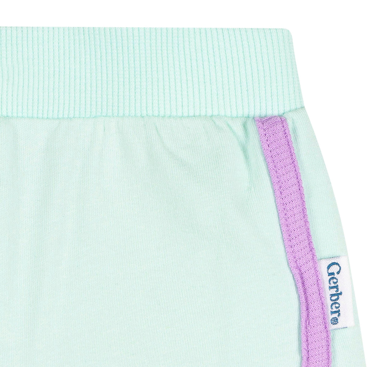 2-Pack Baby & Toddler Girls Aqua & Purple Knit Dolphin Shorts-Gerber Childrenswear Wholesale