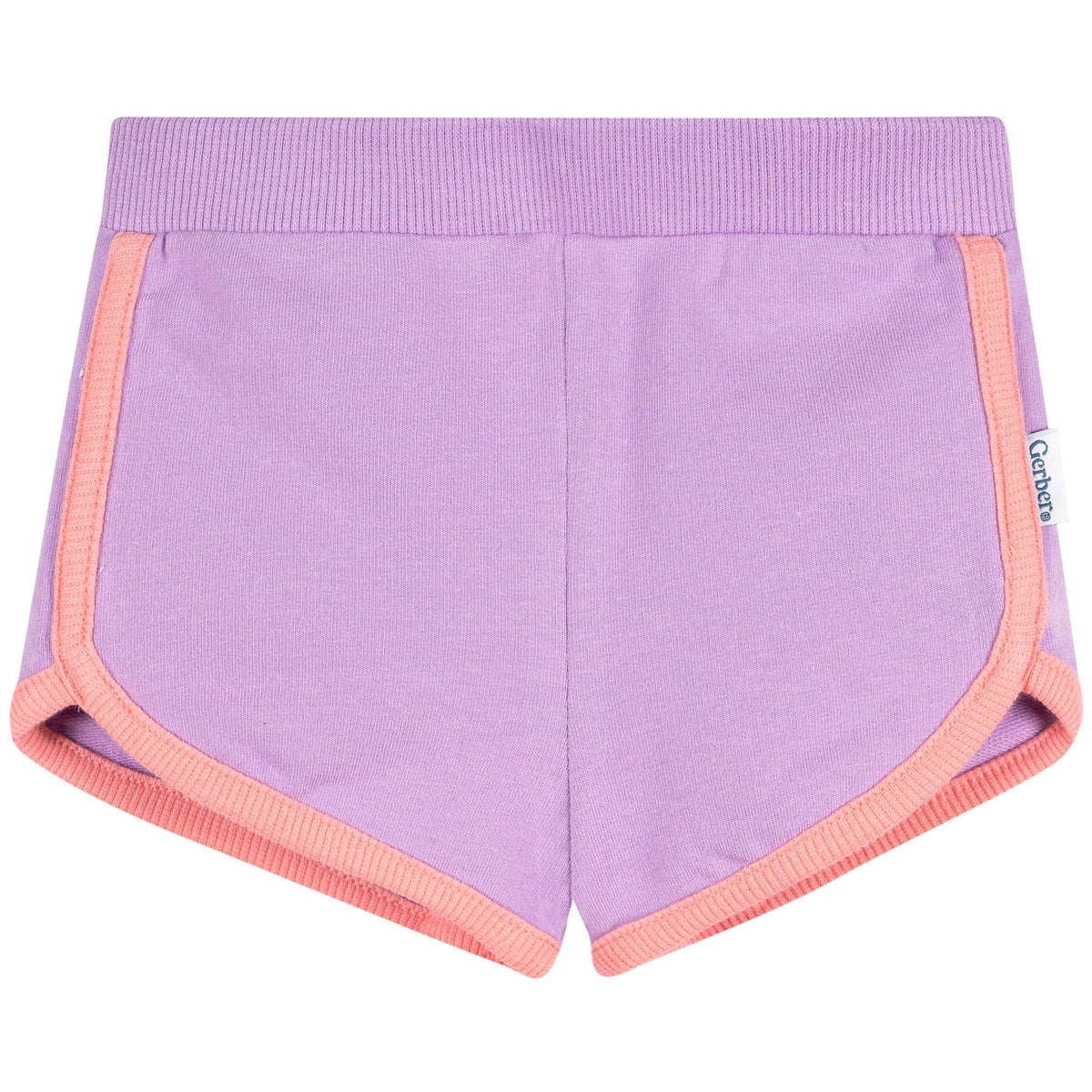 2-Pack Baby & Toddler Girls Aqua & Purple Knit Dolphin Shorts-Gerber Childrenswear Wholesale