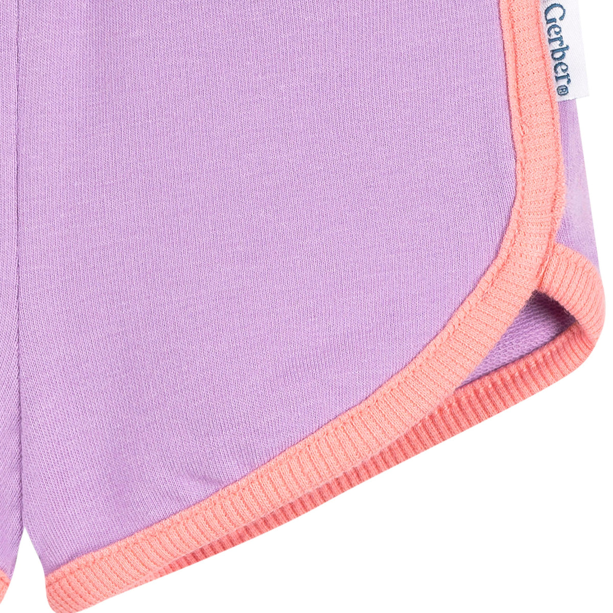 2-Pack Baby & Toddler Girls Aqua & Purple Knit Dolphin Shorts-Gerber Childrenswear Wholesale
