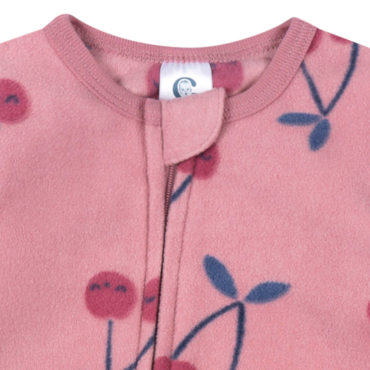 2-Pack Baby & Toddler Girls Cherries Footed Fleece Pajamas-Gerber Childrenswear Wholesale