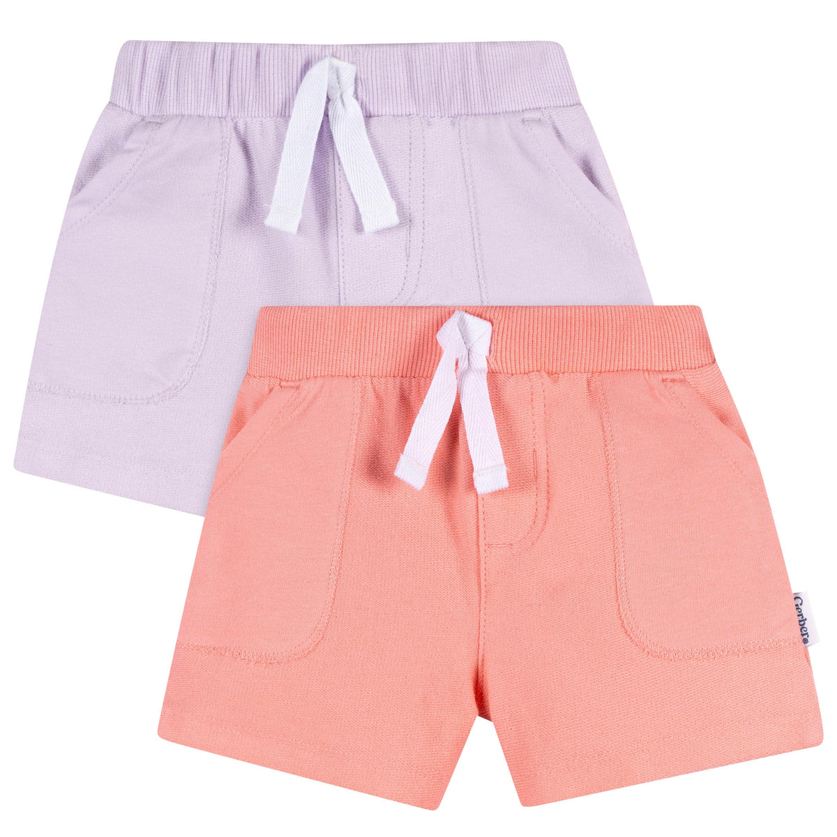 2-Pack Baby & Toddler Girls Pink & Purple Knit Shorts-Gerber Childrenswear Wholesale