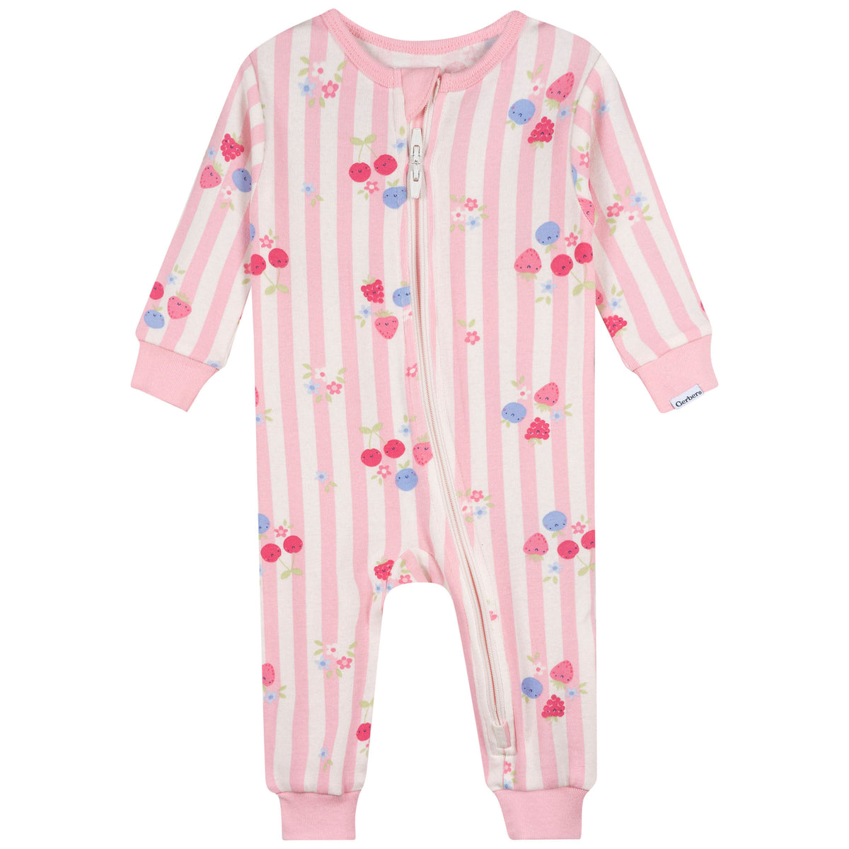 2-Pack Baby & Toddler Girls Fruit Snug Fit Footless Pajamas