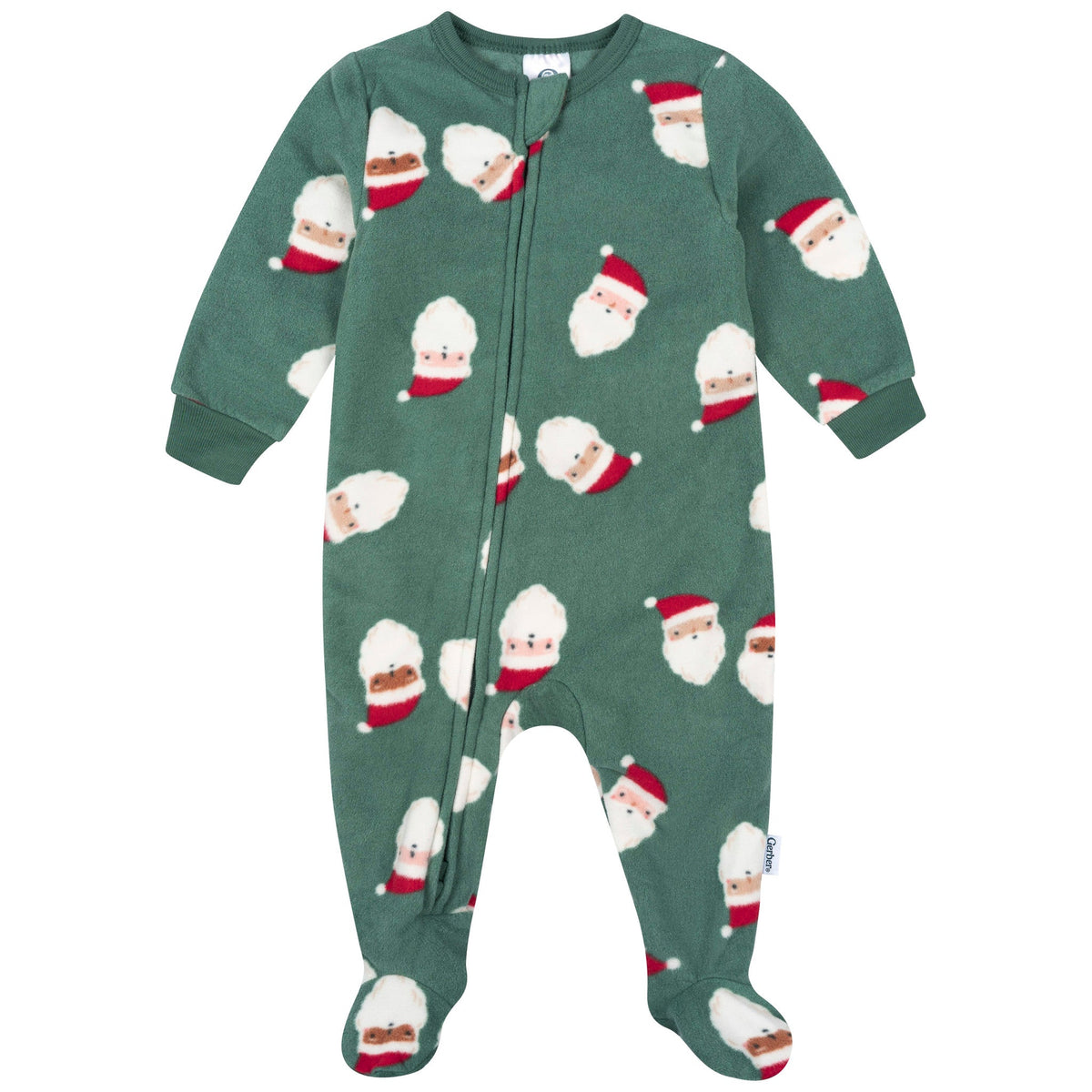 2-Pack Baby & Toddler Neutral Santas Footed Fleece Pajamas-Gerber Childrenswear Wholesale