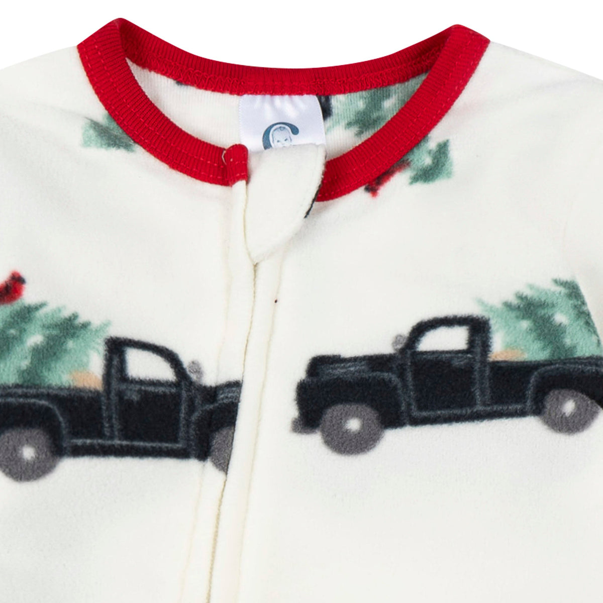 2-Pack Baby & Toddler Neutral Trucks Footed Fleece Pajamas-Gerber Childrenswear Wholesale