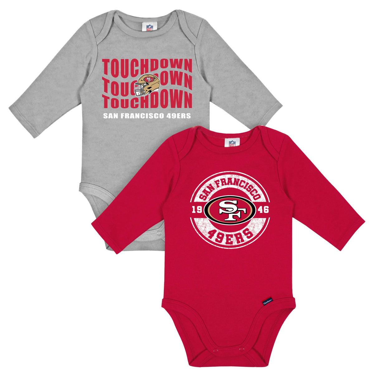 2-Pack Baby Boys 49ers Long Sleeve Bodysuit Set