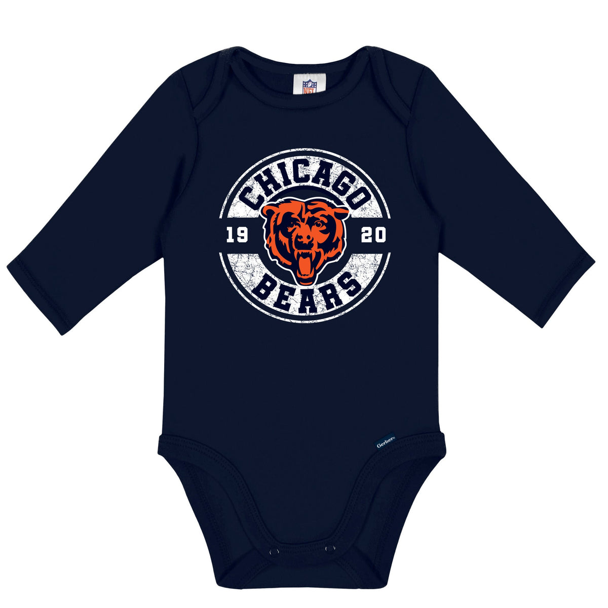 2-Pack Baby Boys Chicago Bears Long Sleeve Bodysuit Set, view 2