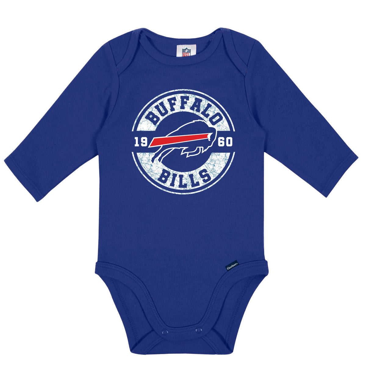 2-Pack Baby Boys Buffalo Bills Long Sleeve Bodysuit Set, view 3