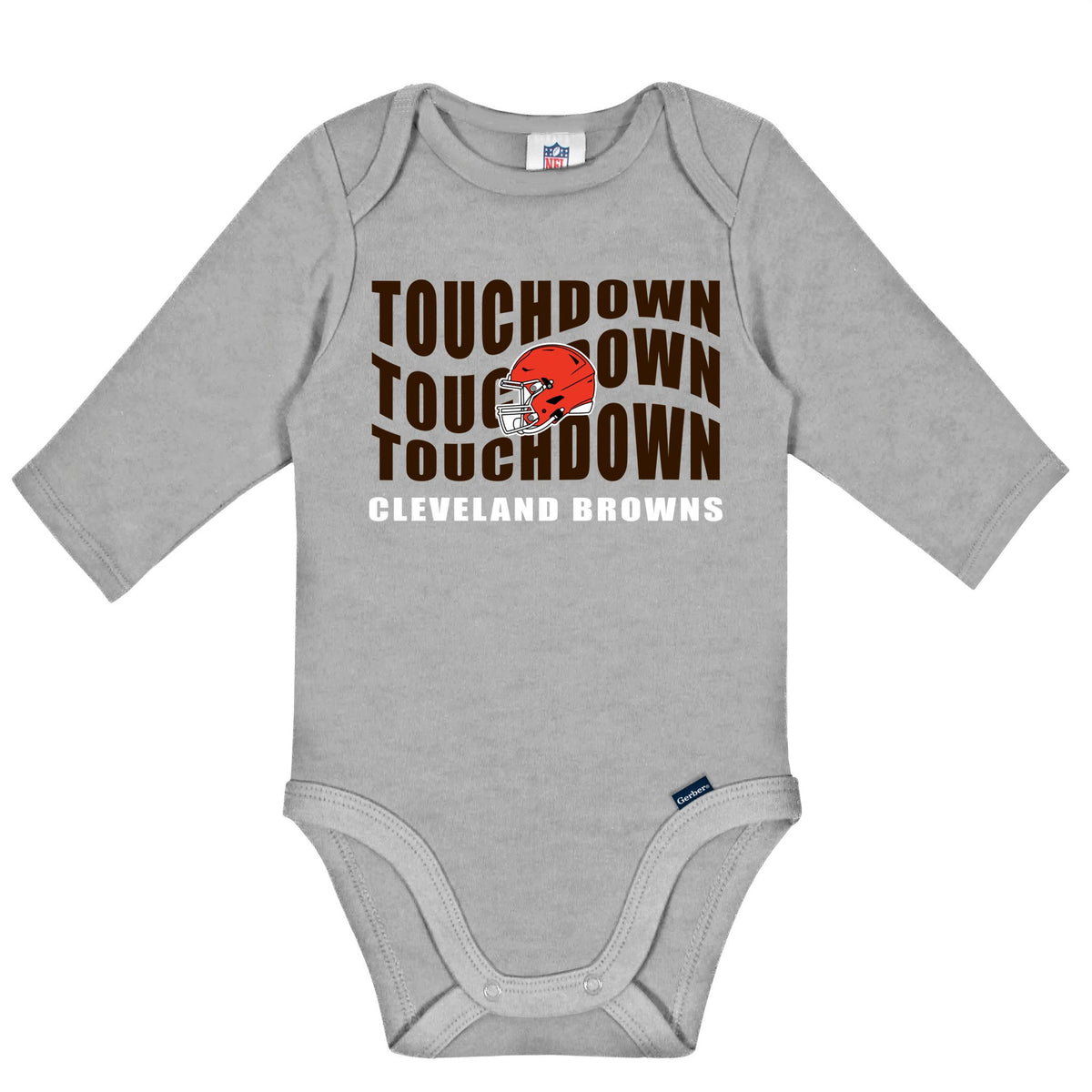 2-Pack Baby Boys Cleveland Browns Long Sleeve Bodysuit Set, view 2
