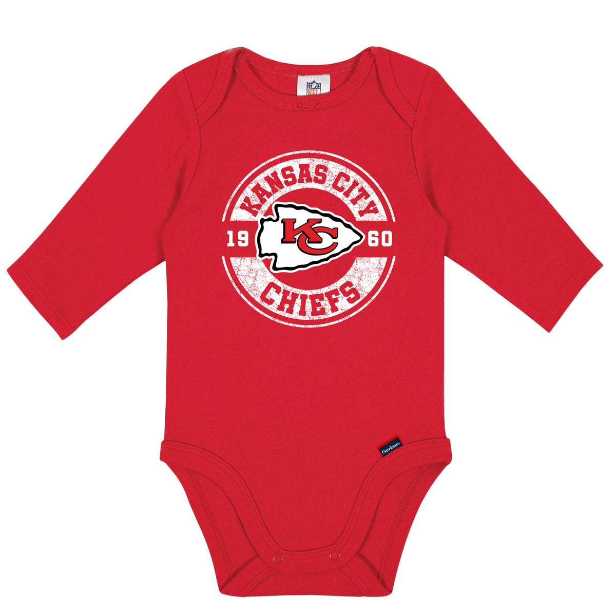 2-Pack Baby Boys Kansas City Chiefs Long Sleeve Bodysuit Set, view 2