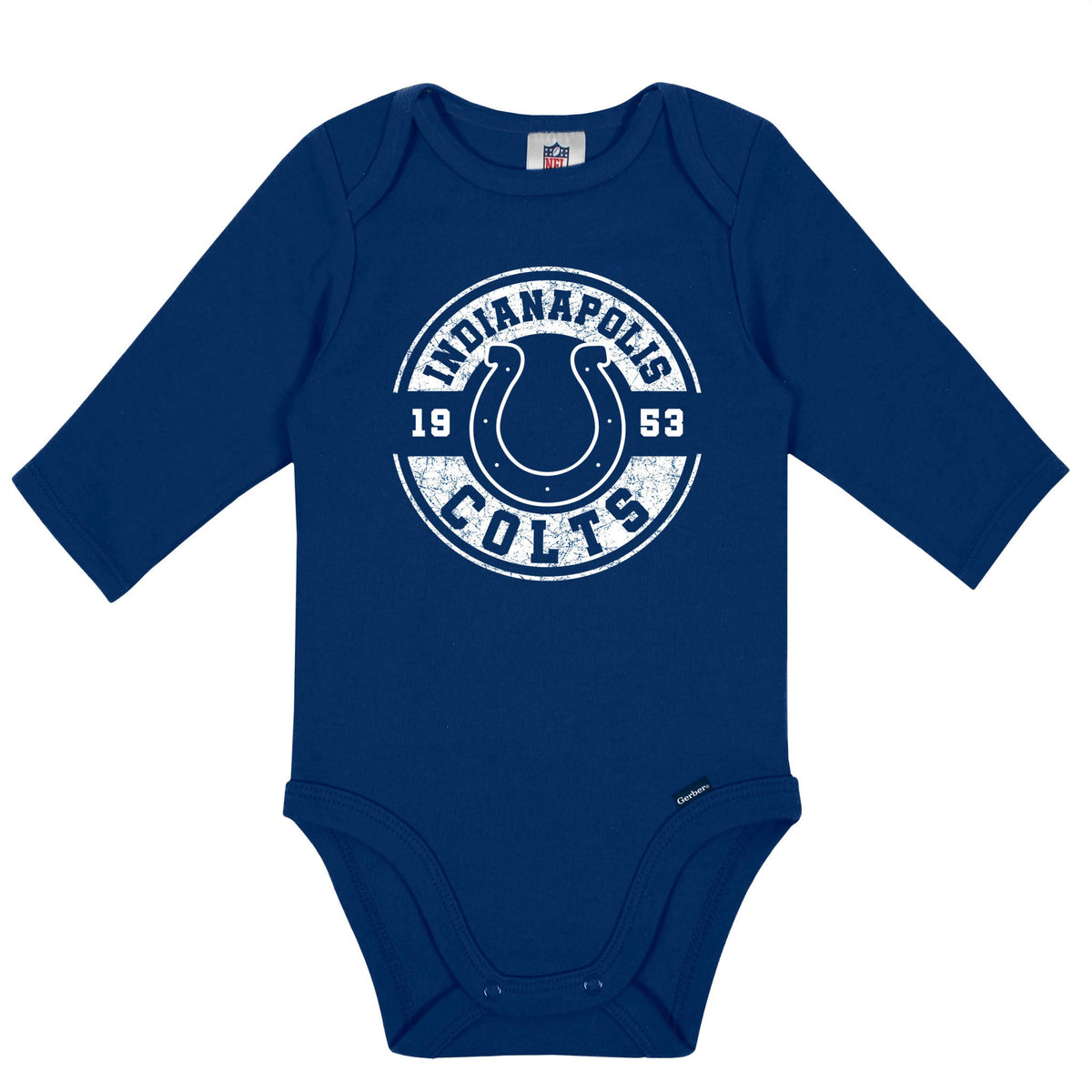 2-Pack Baby Boys Indianapolis Colts Long Sleeve Bodysuit Set, view 3