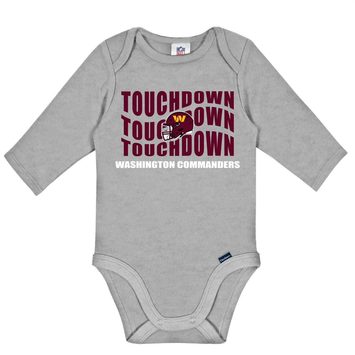 2-Pack Baby Boys Commanders Long Sleeve Bodysuit Set, view 2