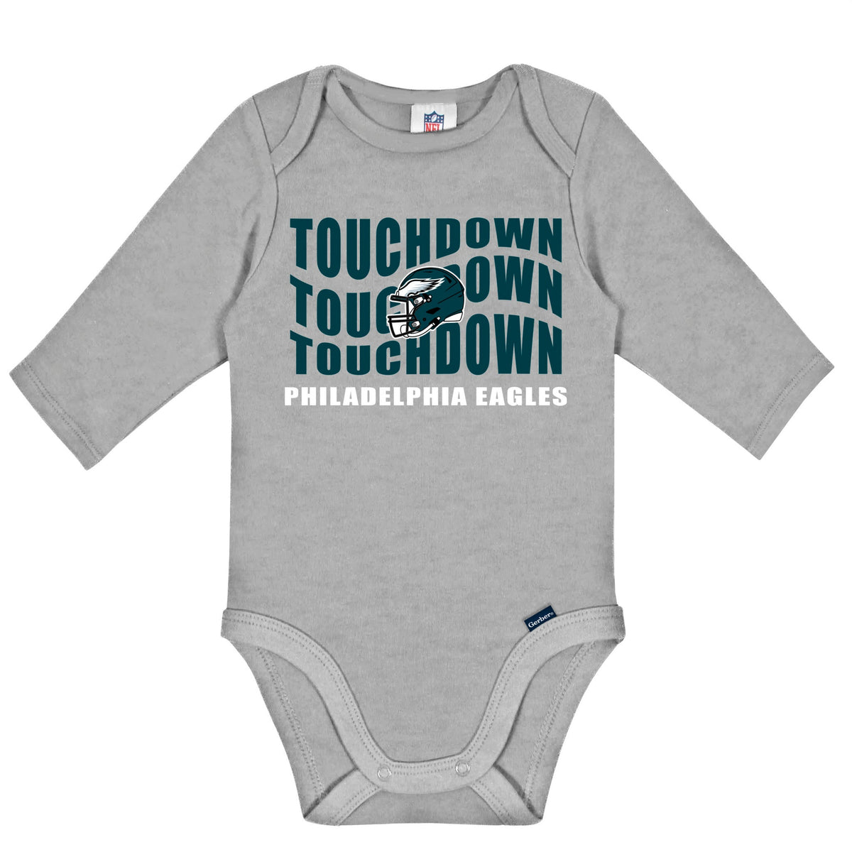 2-Pack Baby Boys Philadelphia Eagles Long Sleeve Bodysuit Set, view 2