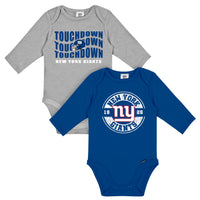 2-Pack Baby Boys New York Giants Long Sleeve Bodysuit Set