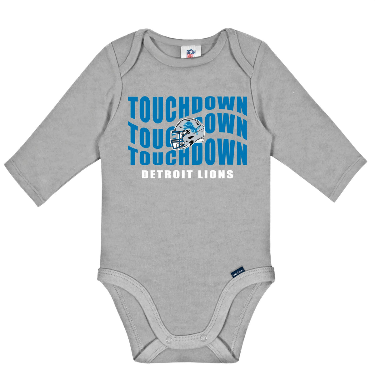 2-Pack Baby Boys Detroit Lions Long Sleeve Bodysuit Set, view 2