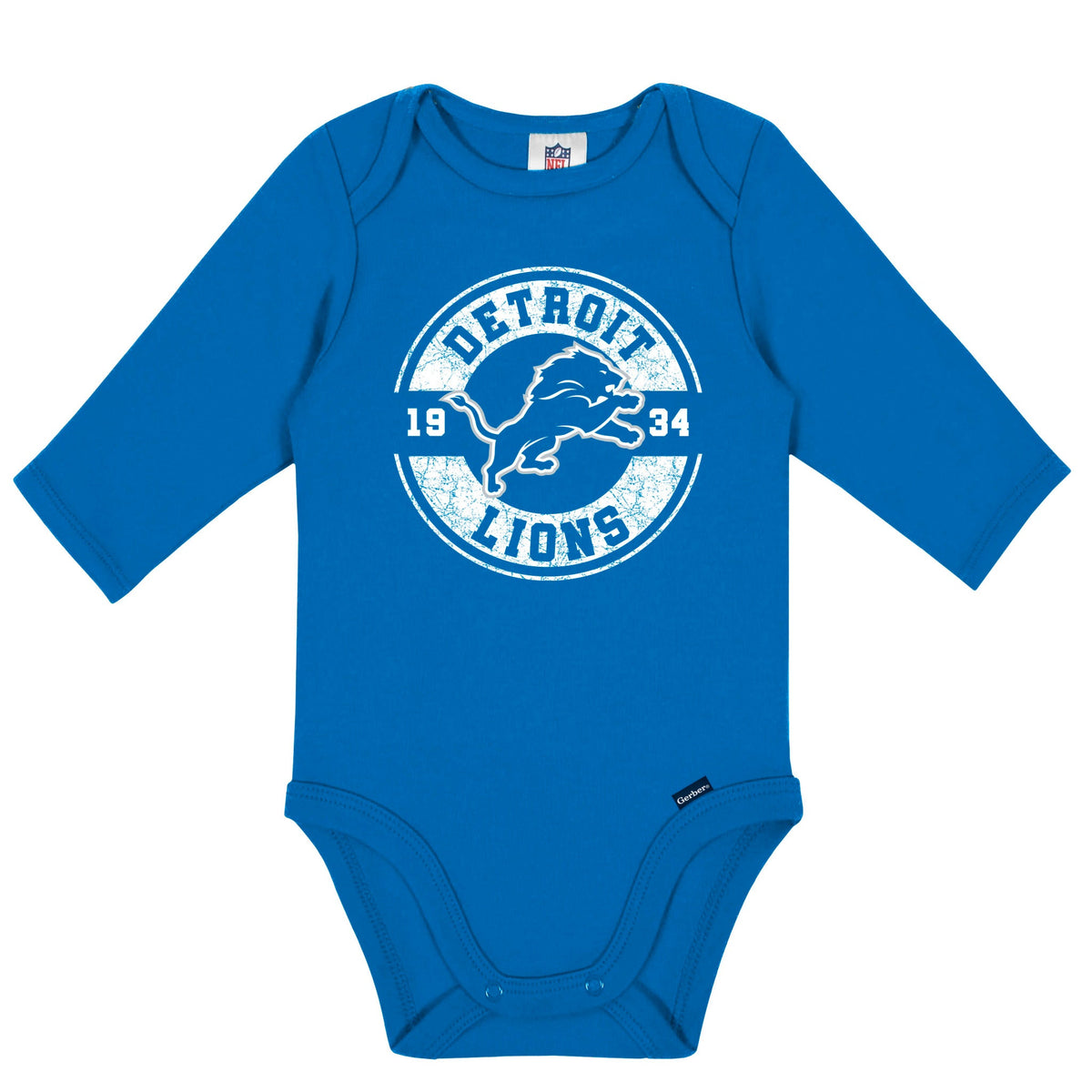 2-Pack Baby Boys Detroit Lions Long Sleeve Bodysuit Set, view 3