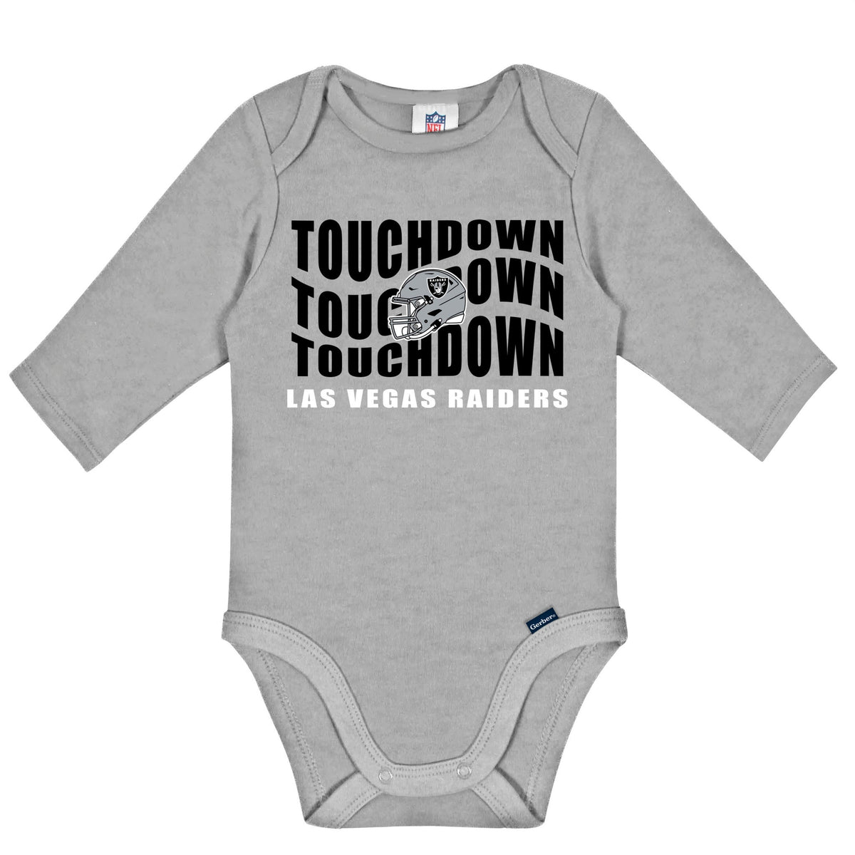 2-Pack Baby Boys Las Vegas Raiders Long Sleeve Bodysuit Set, view 2