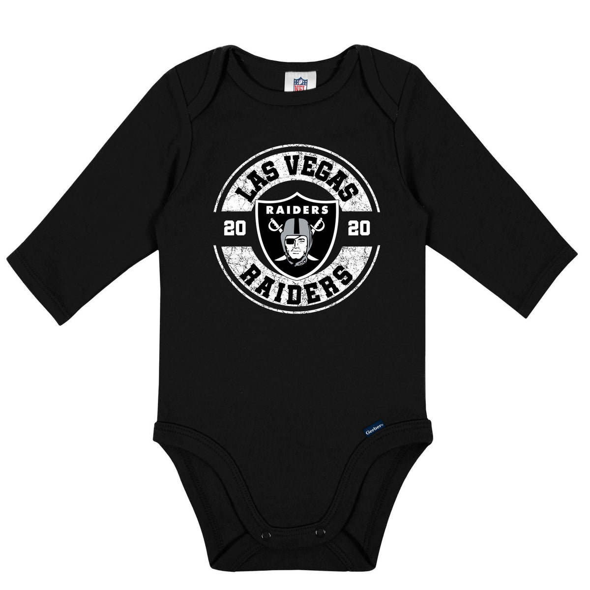 2-Pack Baby Boys Las Vegas Raiders Long Sleeve Bodysuit Set, view 3