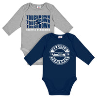 2-Pack Baby Boys Seattle Seahawks Long Sleeve Bodysuit Set