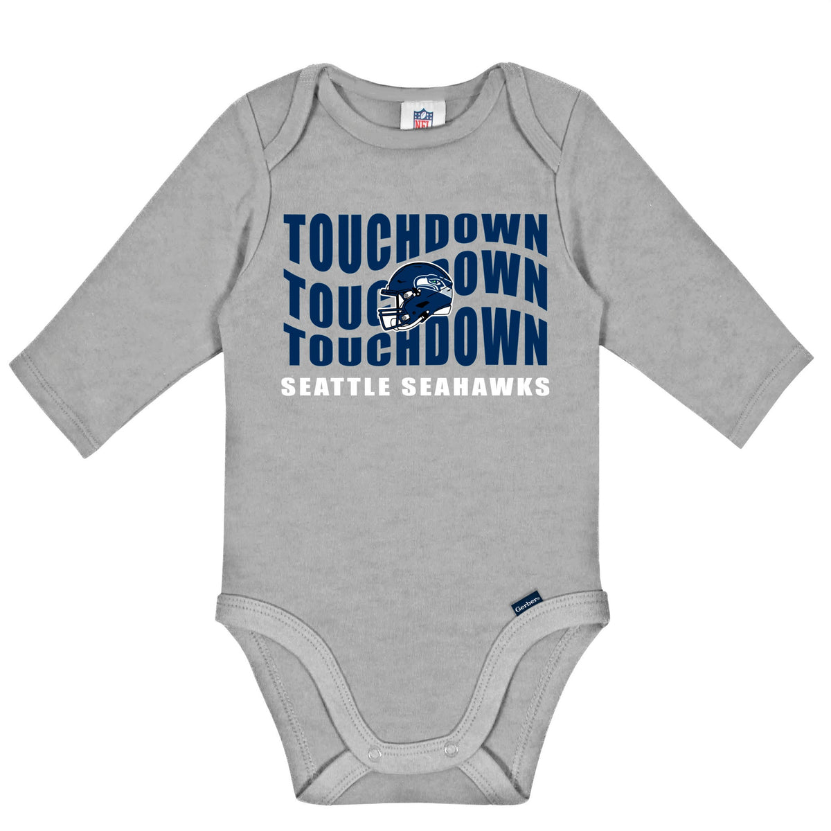 2-Pack Baby Boys Seattle Seahawks Long Sleeve Bodysuit Set, view 2