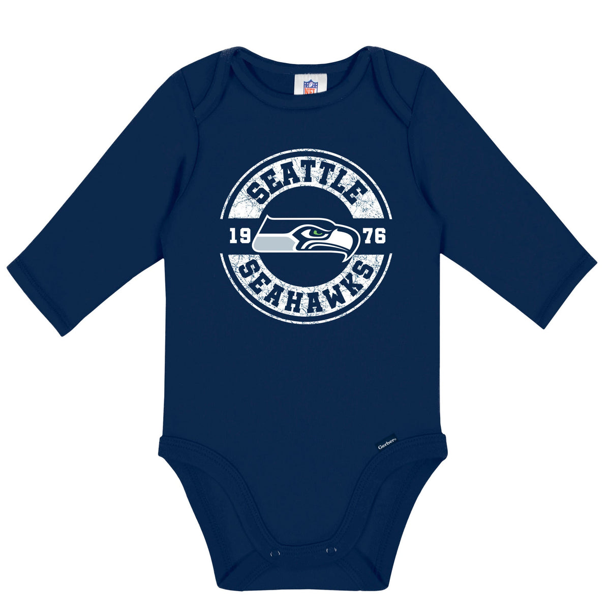 2-Pack Baby Boys Seattle Seahawks Long Sleeve Bodysuit Set, view 3